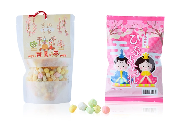 「中身はそのままに、ターゲットに合わせて選べるパッケージデザイン左:和紙風のタグを用いた高級感のある「ギフト・お土産向け」
右:キャラクターを活かしたポップな「量販店・キッズ向け」